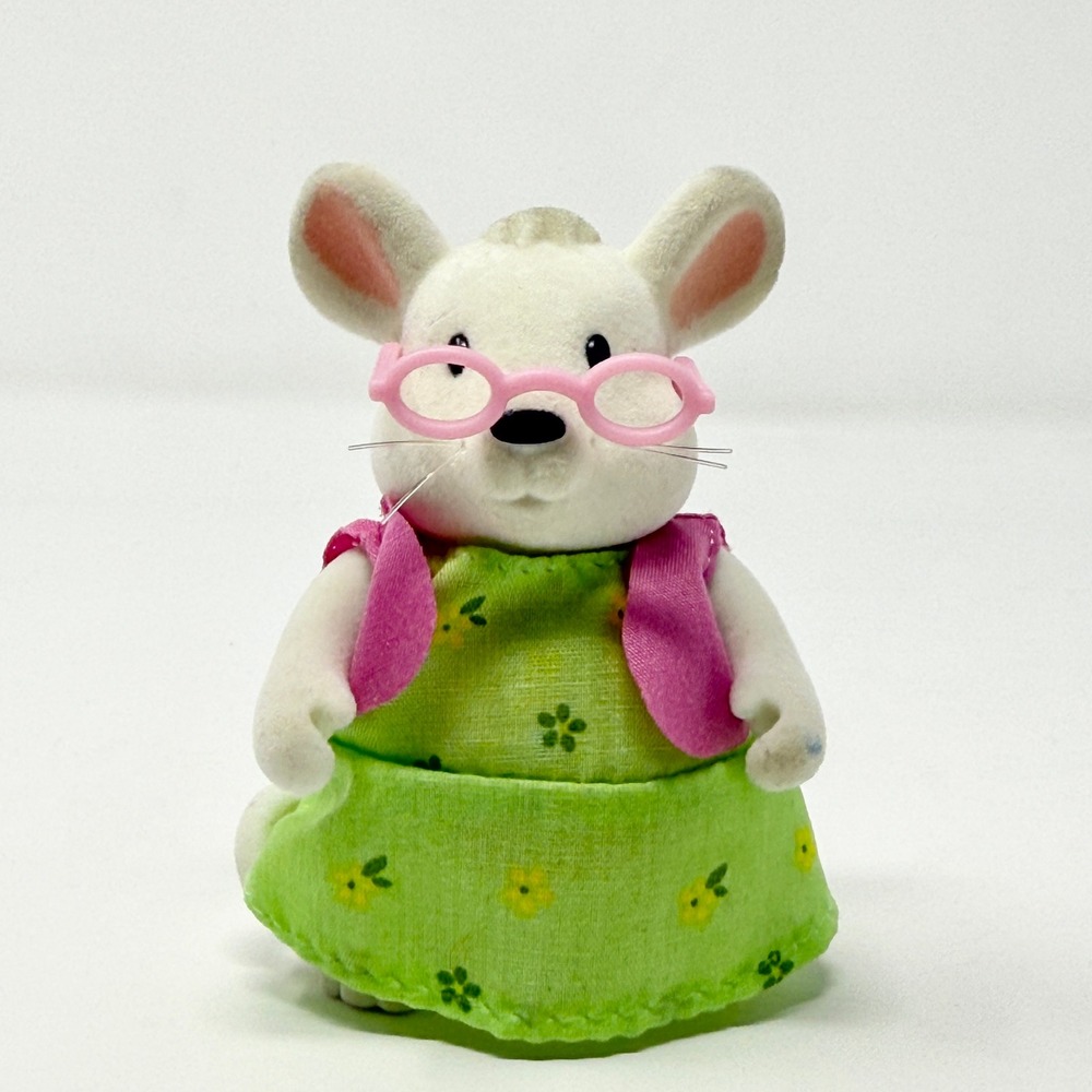 Li'l Woodzeez Nibblekin Mouse Grandma Betsy Rose Figure Pink Glasses Replacement